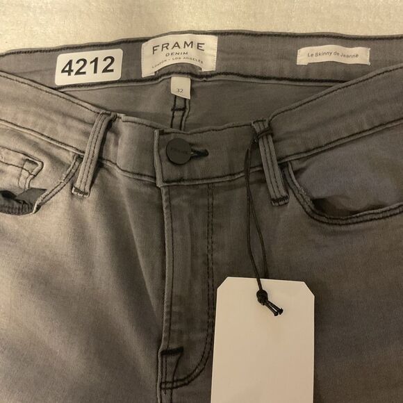 Frame black Denim Le Skinny De Jeanne Knightrider Shred Distressed Skinny Jeans - Picture 6 of 9